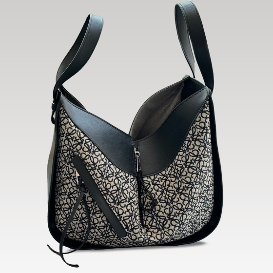 Luo Yiwei canvas color block hammock bag